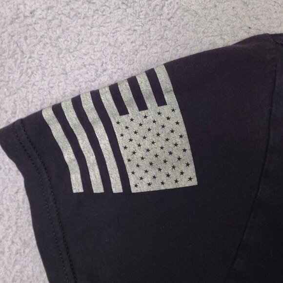 Grunt Style Skull Mens‎ T-Shirt Large American Flag Defend Beard Patriot - Picture 4 of 12